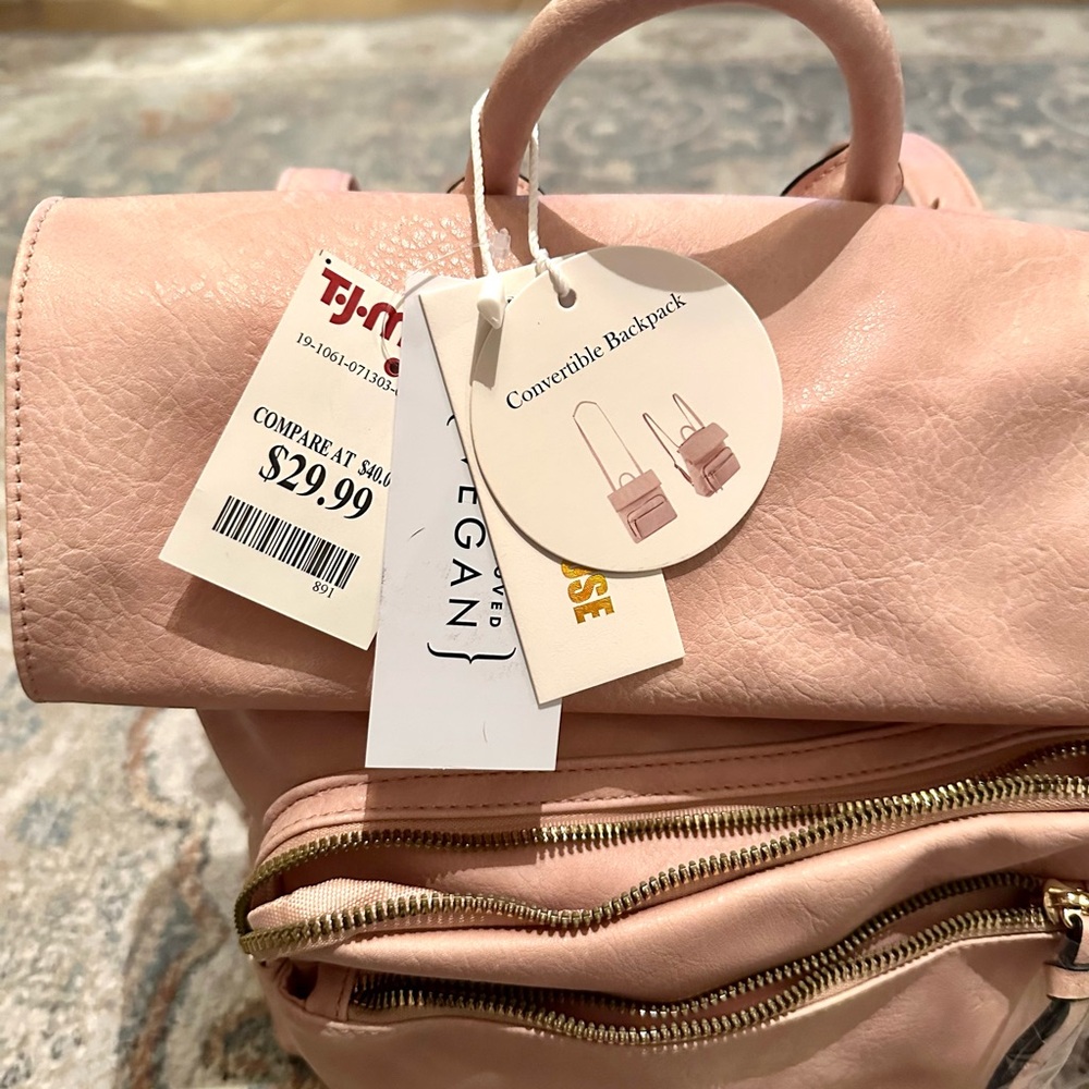 *NWT* Pink Women's Convertible Handbag / Backpack‎ - Picture 6 of 6